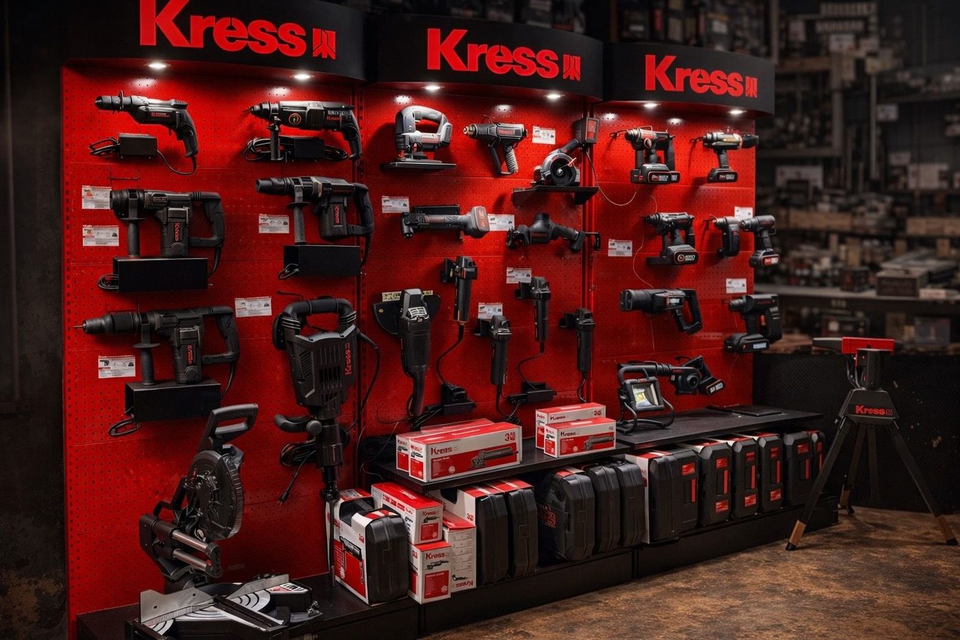Exposición de herramientas eléctricas